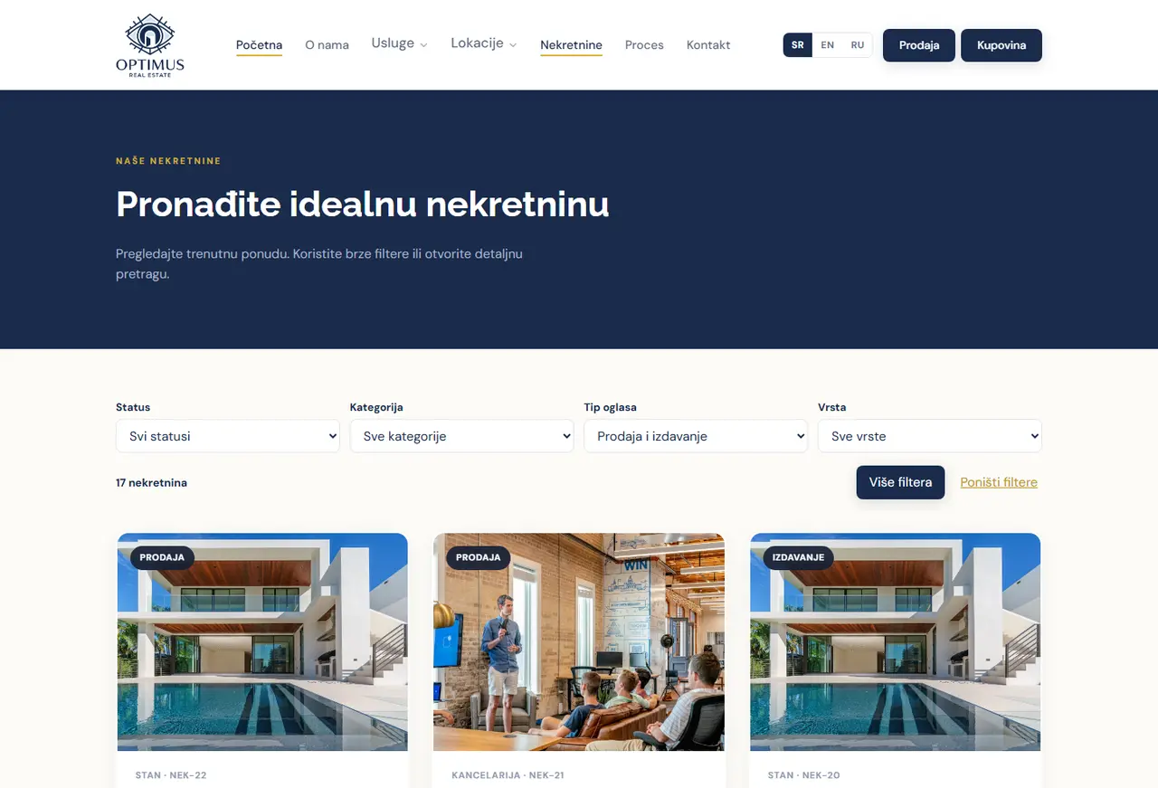 Optimus public property catalog